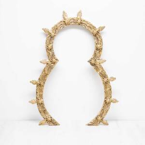 Ráfaga dorada en pan de oro para imagen