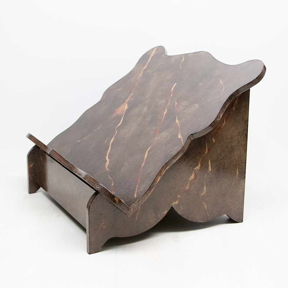 Atril sobremesa imitación mármol marrón