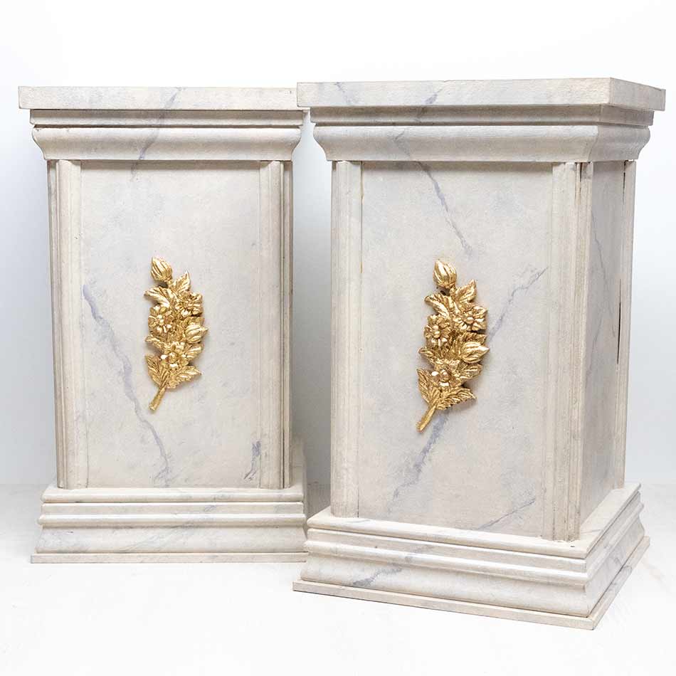 Pedestal mármol blanco