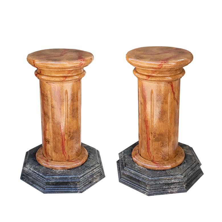 Pedestal pequeño imitación mármol