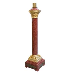 Portacirios imitación mármol rojo